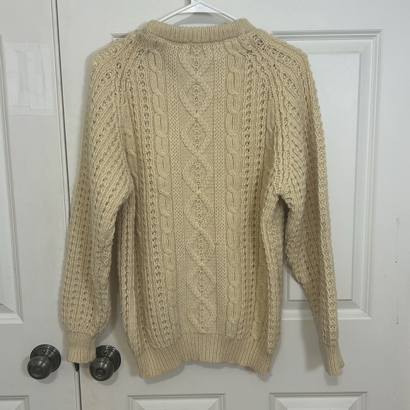 Hackett and Turpin wool cable sweater size 42 cream Mairtin Standan Spiddal - Picture 3 of 6